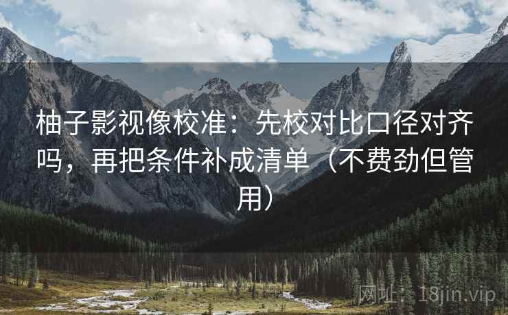 柚子影视像校准：先校对比口径对齐吗，再把条件补成清单（不费劲但管用）  第2张
